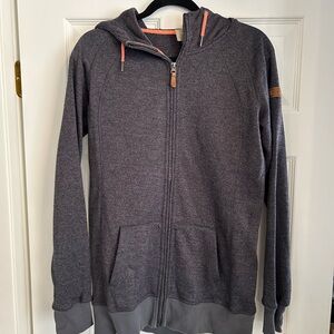 Roxy Charcoal Hoodie with Coral Details